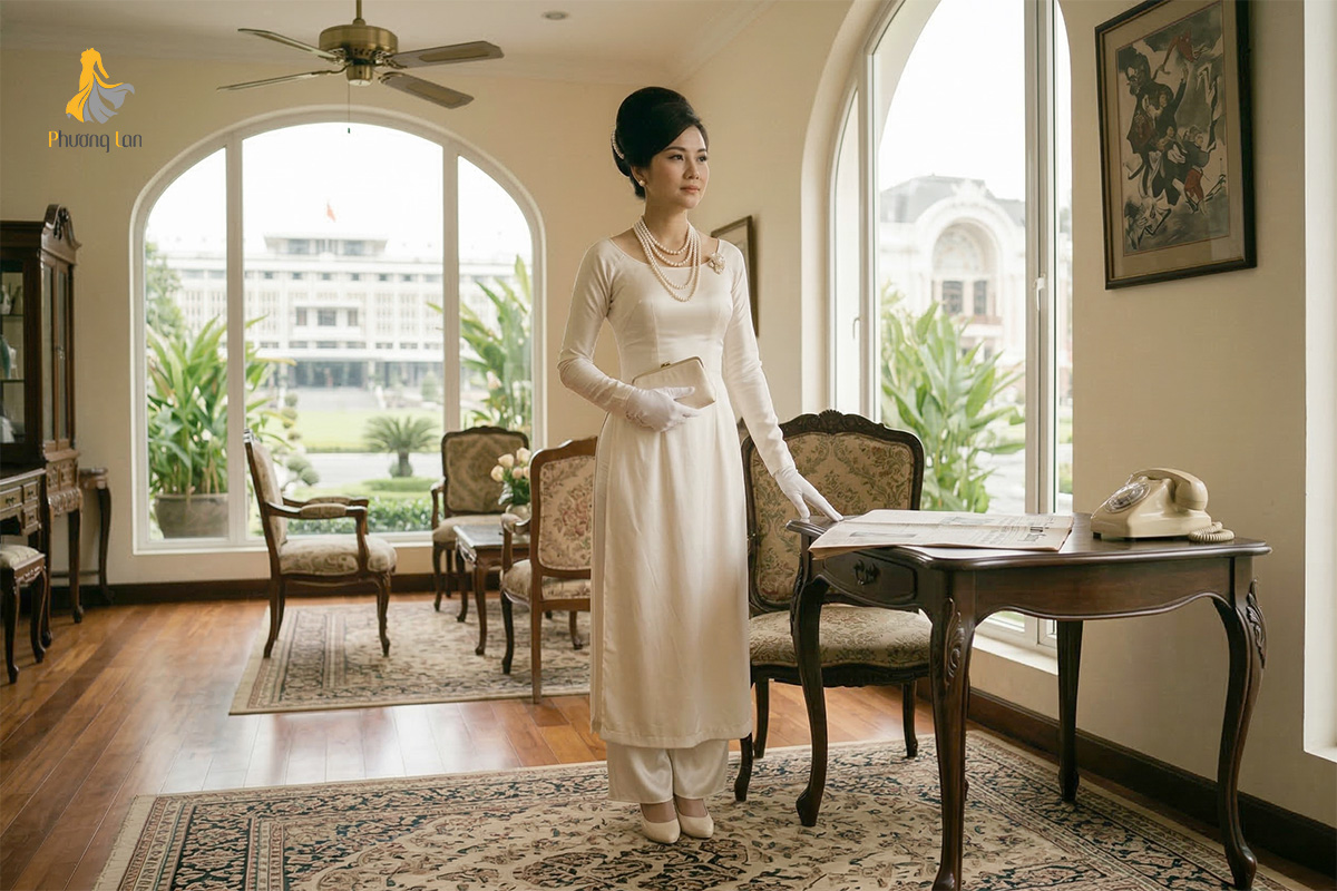 Áo dài Raglan và áo dài Trần Lệ Xuân Sài Gòn xưa - Áo Dài Phương Lan