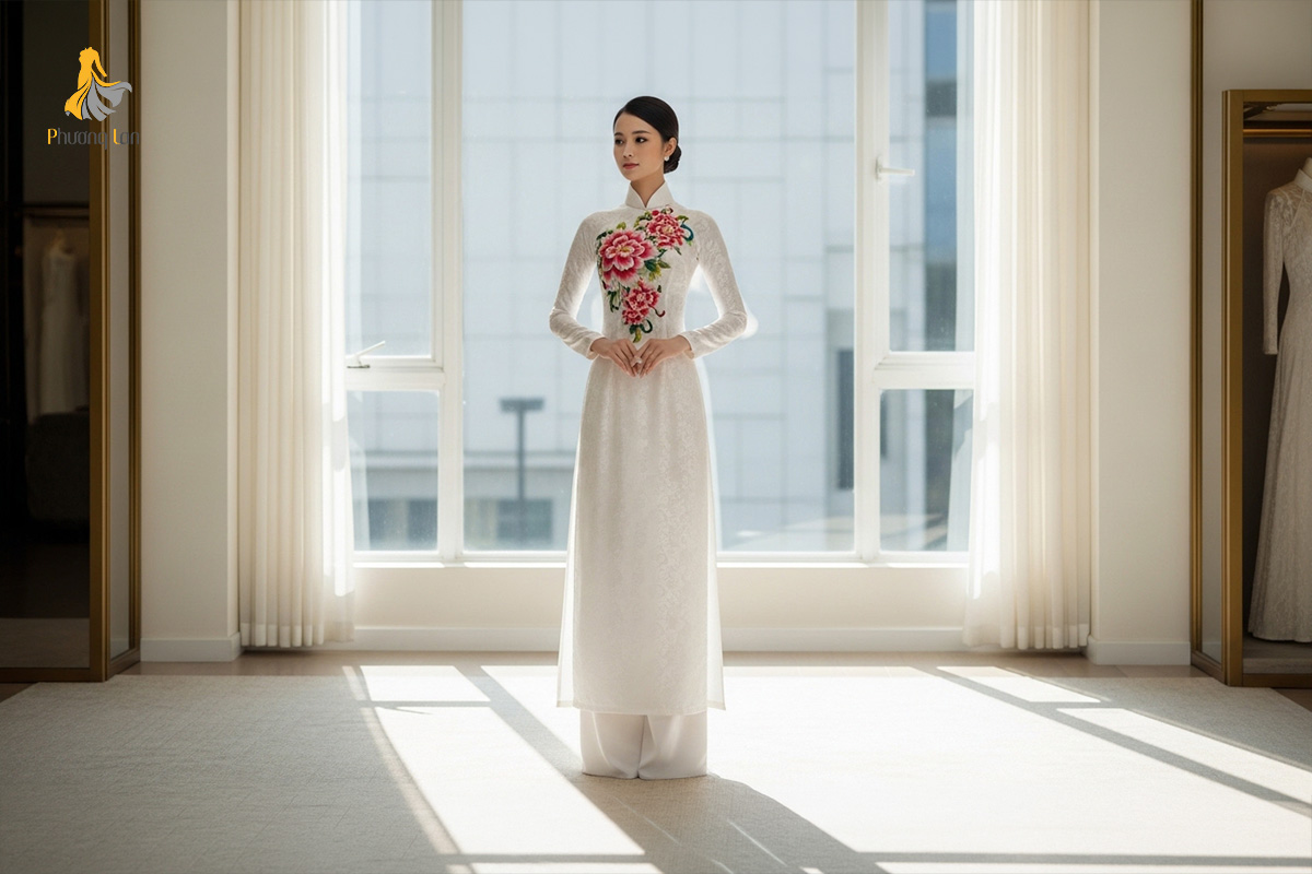 Cách chọn áo dài cho người gầy mảnh khảnh - Áo Dài Phương Lan