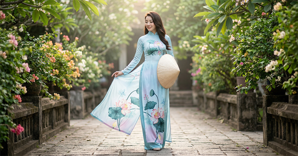 Bí quyết mặc áo dài đẹp - Áo Dài Phương Lan