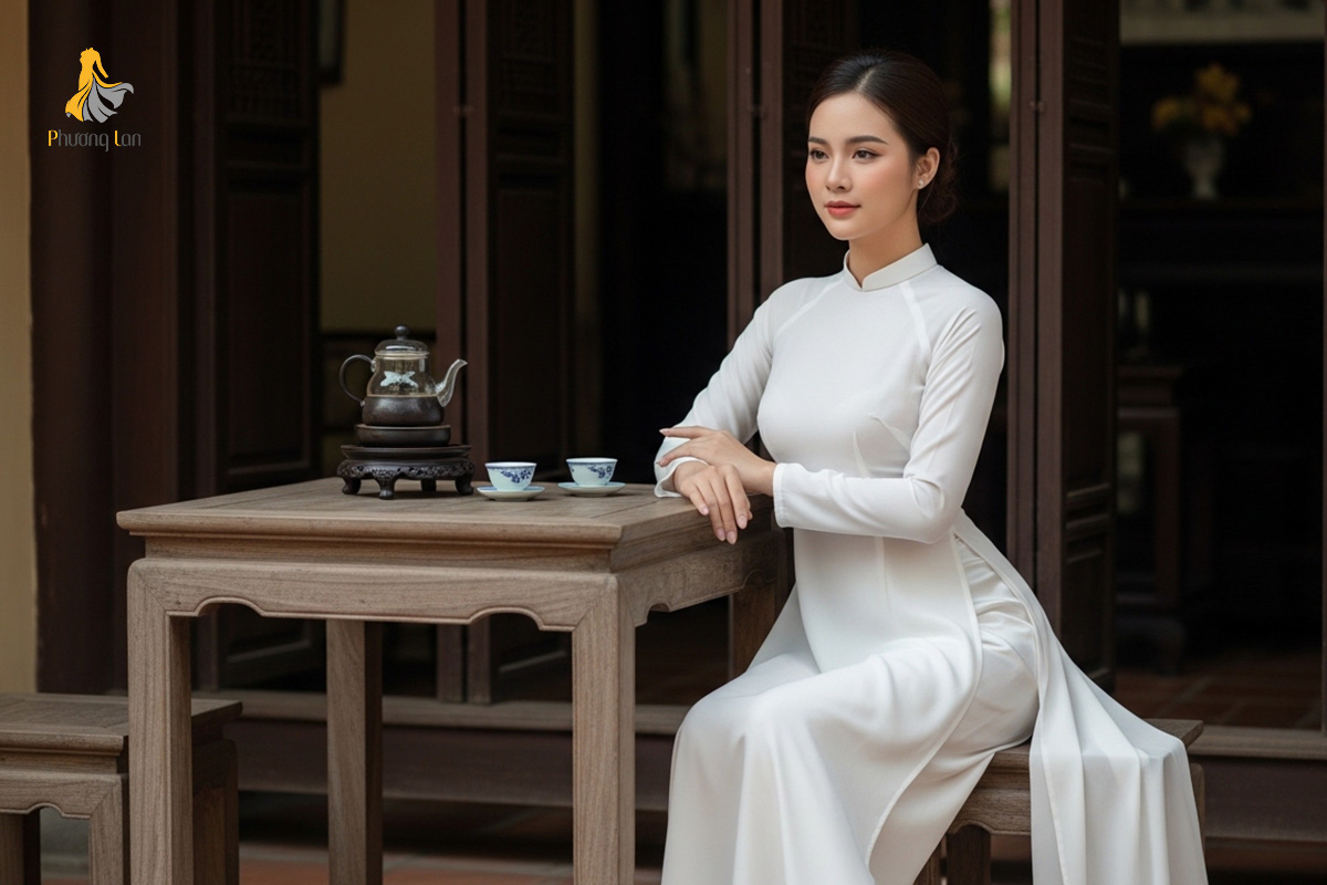 Cách đi, đứng, ngồi duyên dáng khi mặc áo dài - Áo Dài Phương Lan