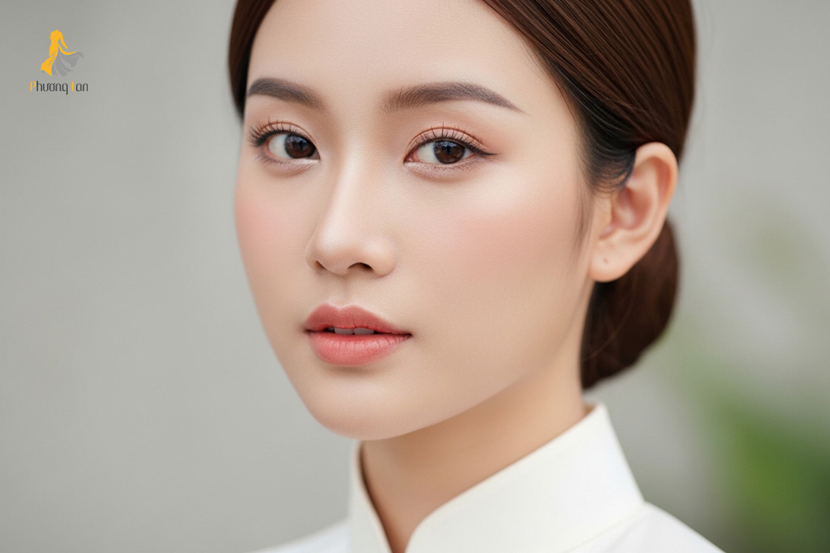 Trang điểm và làm tóc phù hợp mặc áo dài - Áo Dài Phương Lan